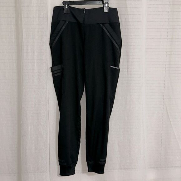 Grey’s Anatomy S Black High Waist Impact by Barco Jogger Zip Drawstring Pants - Picture 1 of 13